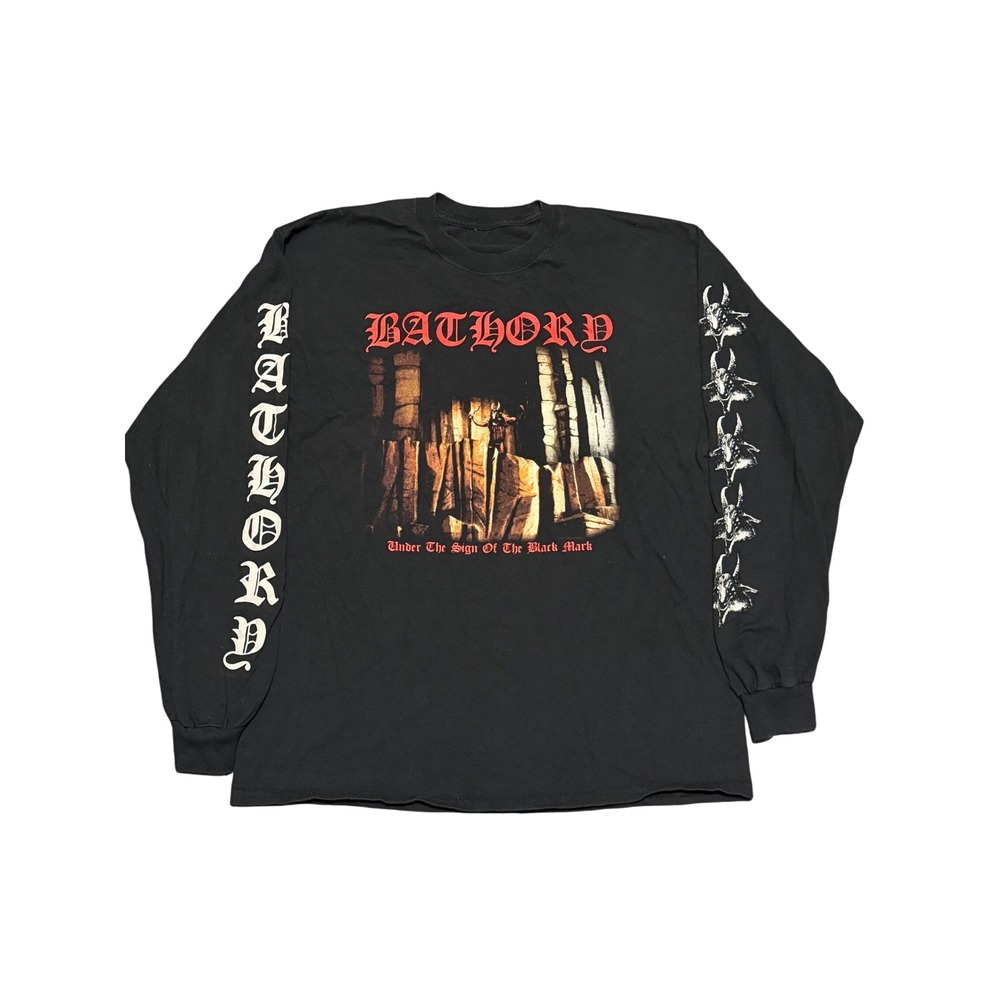 Bathory Under The Sign Of The Black Mark Long Sleeve Shirt Black Metal Mens XL